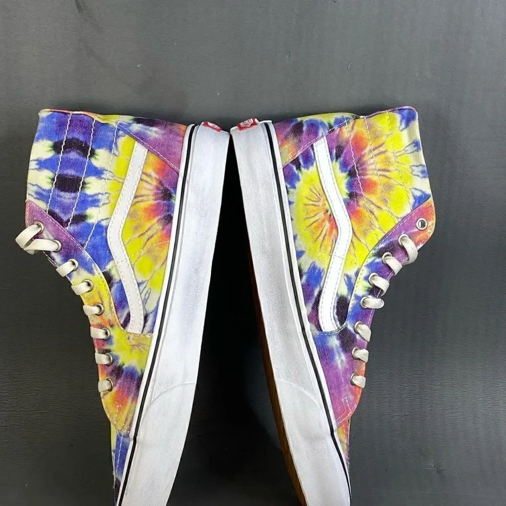 Vans Sk8-Hi Tapered Skate sneaker Tie Dye Hippie Clown Psychedelic men 11.5